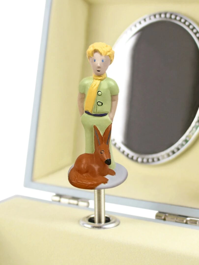 Boîte à musique cube Le Petit Prince bleu clair   N/A