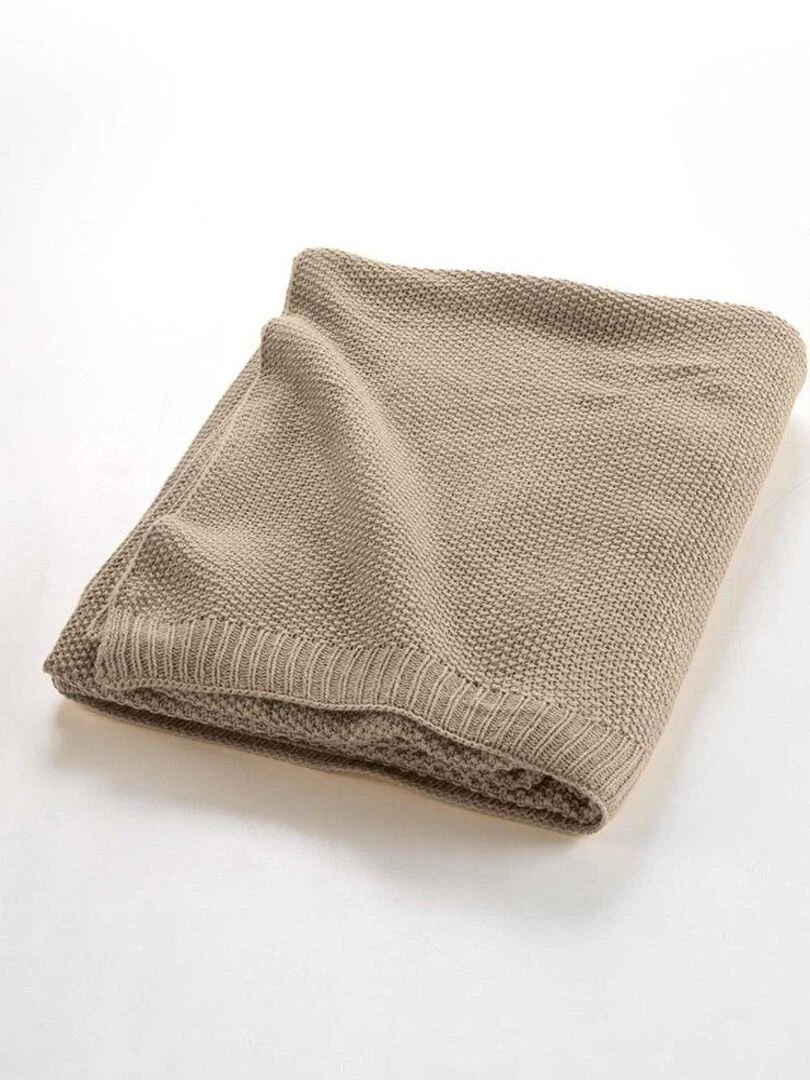 Plaid Tricotine   Blanc cassé
