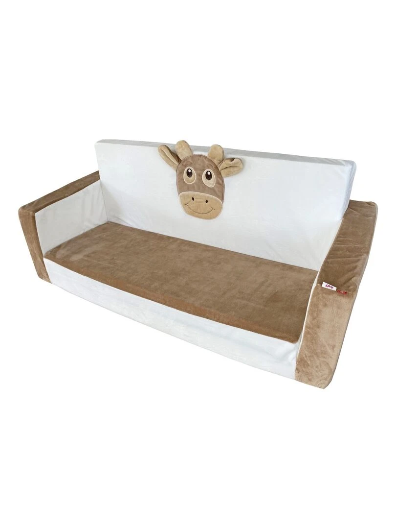 Steff Swissy Vache Fauteuil dépliable en lit pour 2 enfants 1 à 3 ans Marron