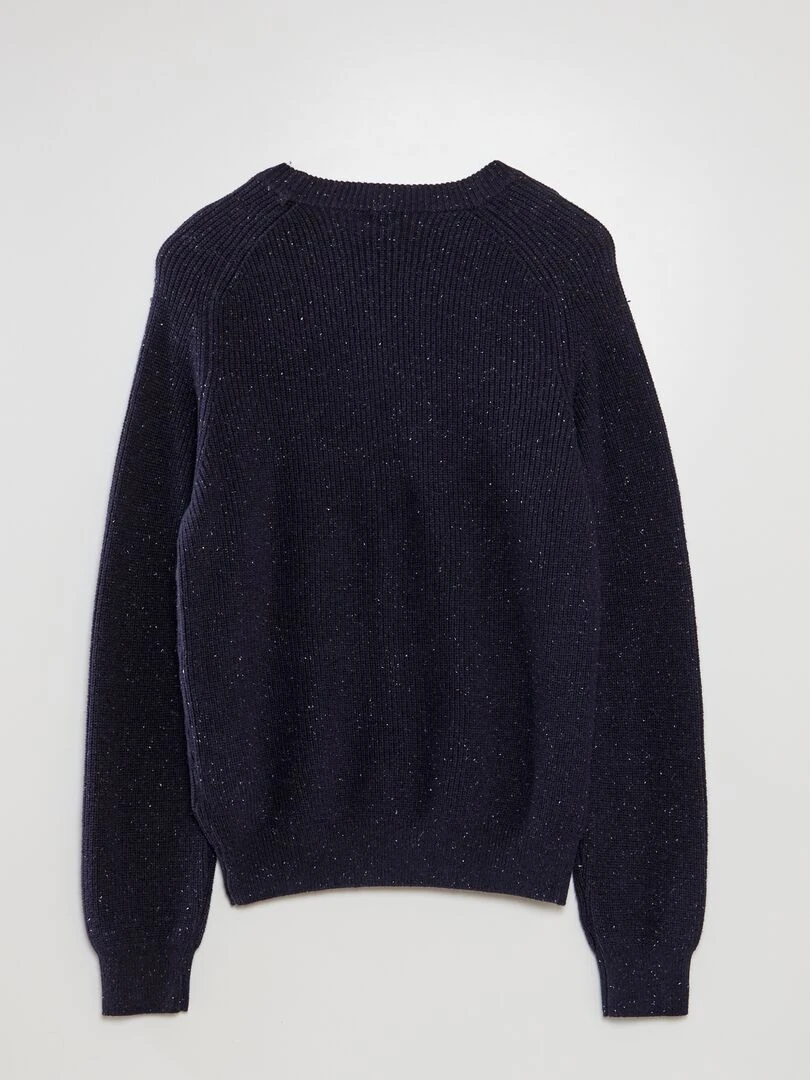 Pull en maille chiné Bleu