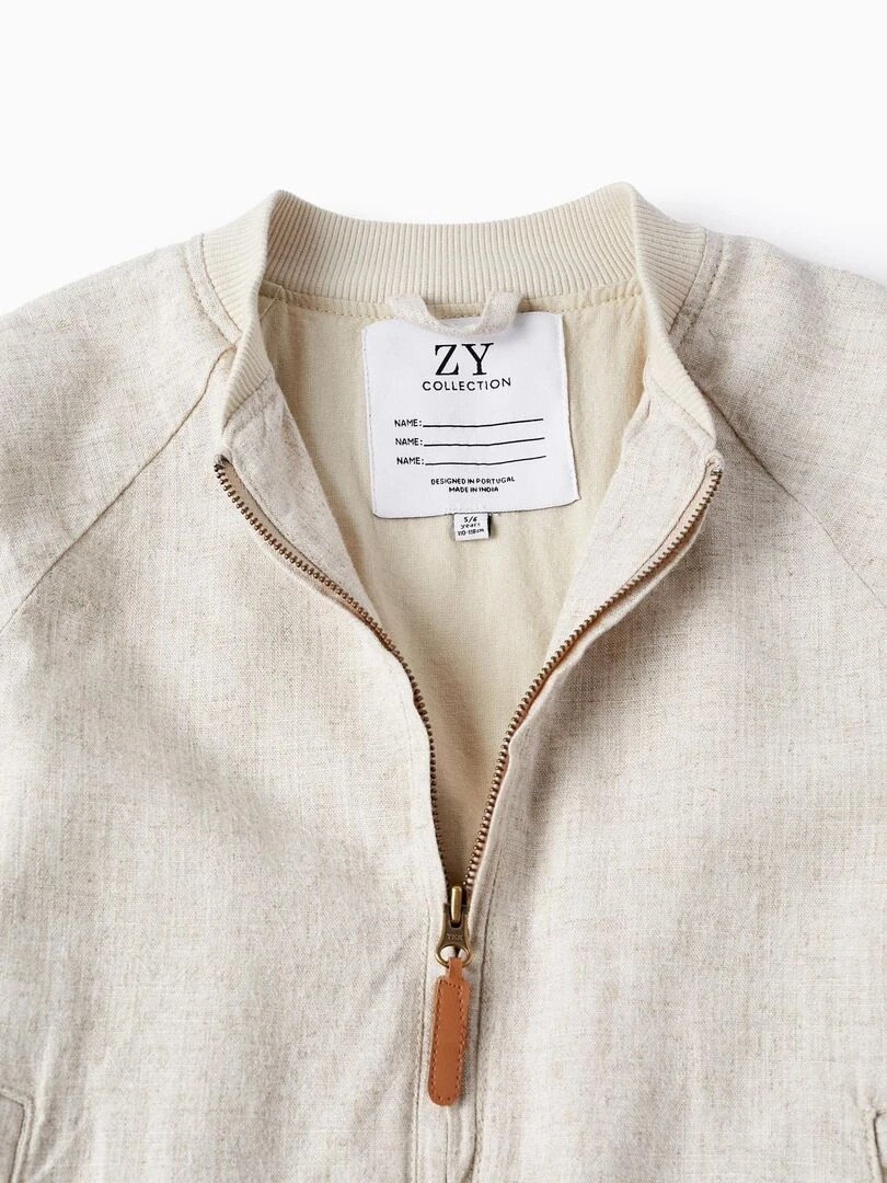 Veste Bomber en Lin pour Garçon   Beige