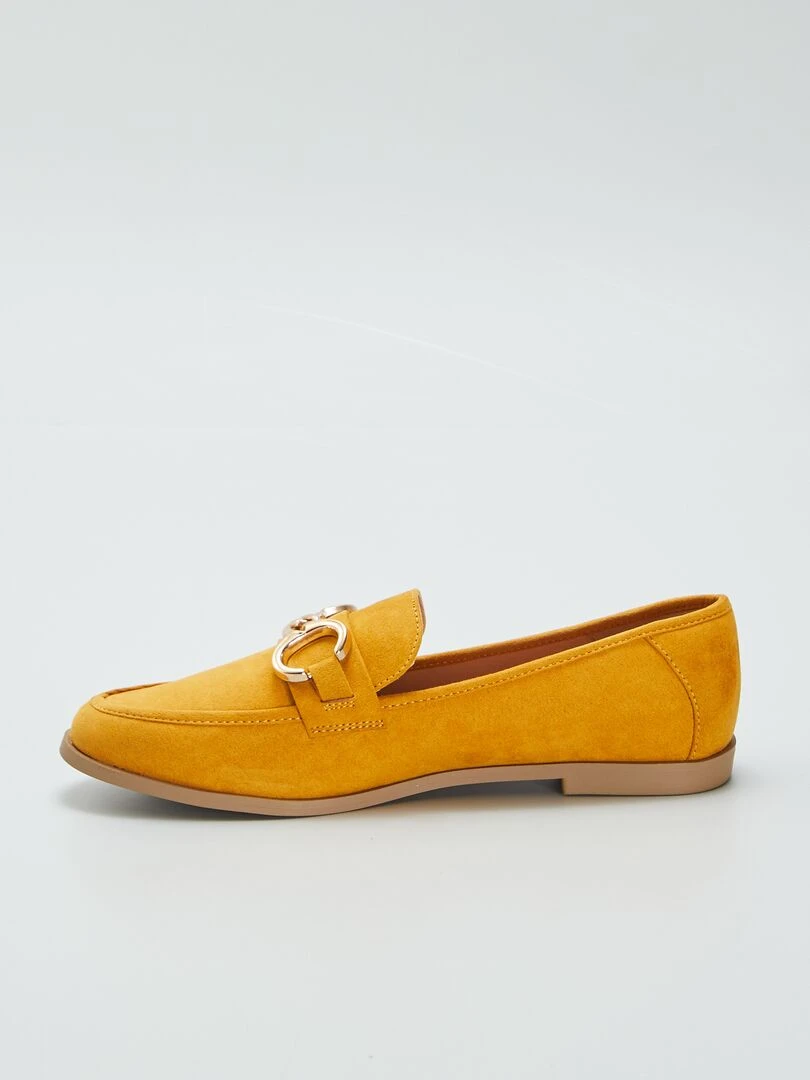 Mocassin avec boucles dorées   Jaune