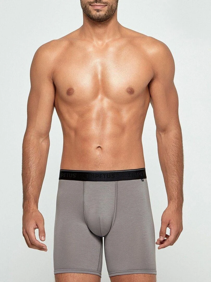 Boxer long en fibre lyocell Travel Gris