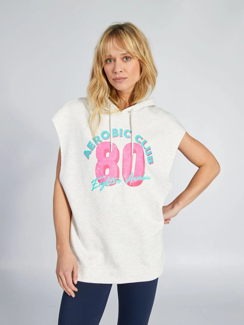 Sweat en molleton sans manches Gris