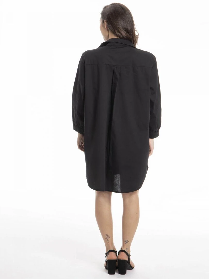 Robe col italien REBECA   Gérard Pasquier   Noir Noir