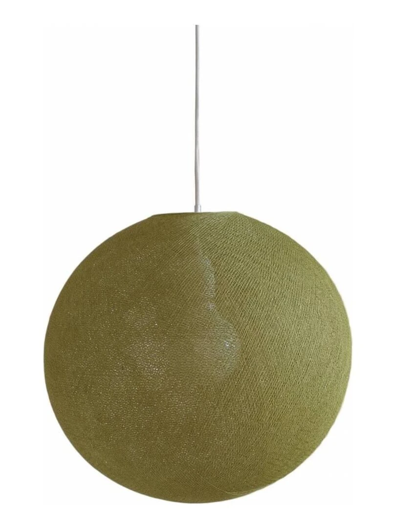Abat jour Globe 67cm et suspension Kaki