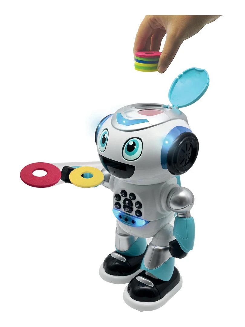 Powerman® Robot Programmable avec Quiz  Musique  Jeux  lancer de disque  histoires et télécommande (   N/A