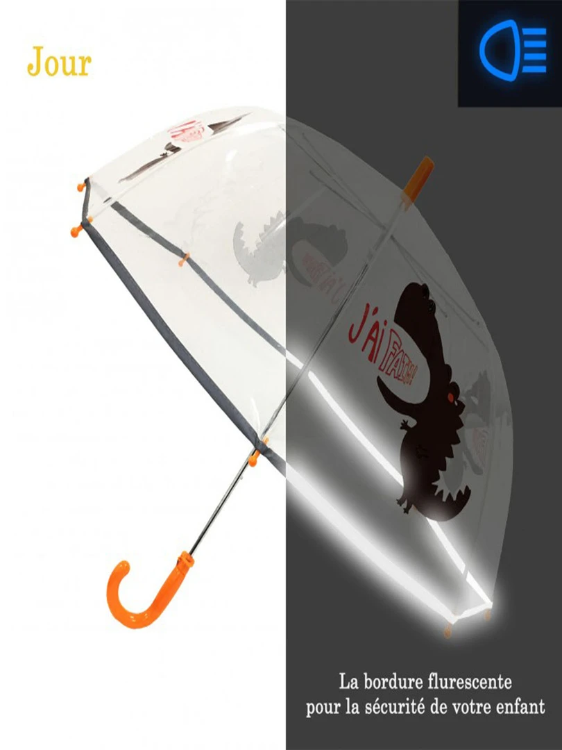 Parapluie Enfant Transparent  Dinosaure   N/A