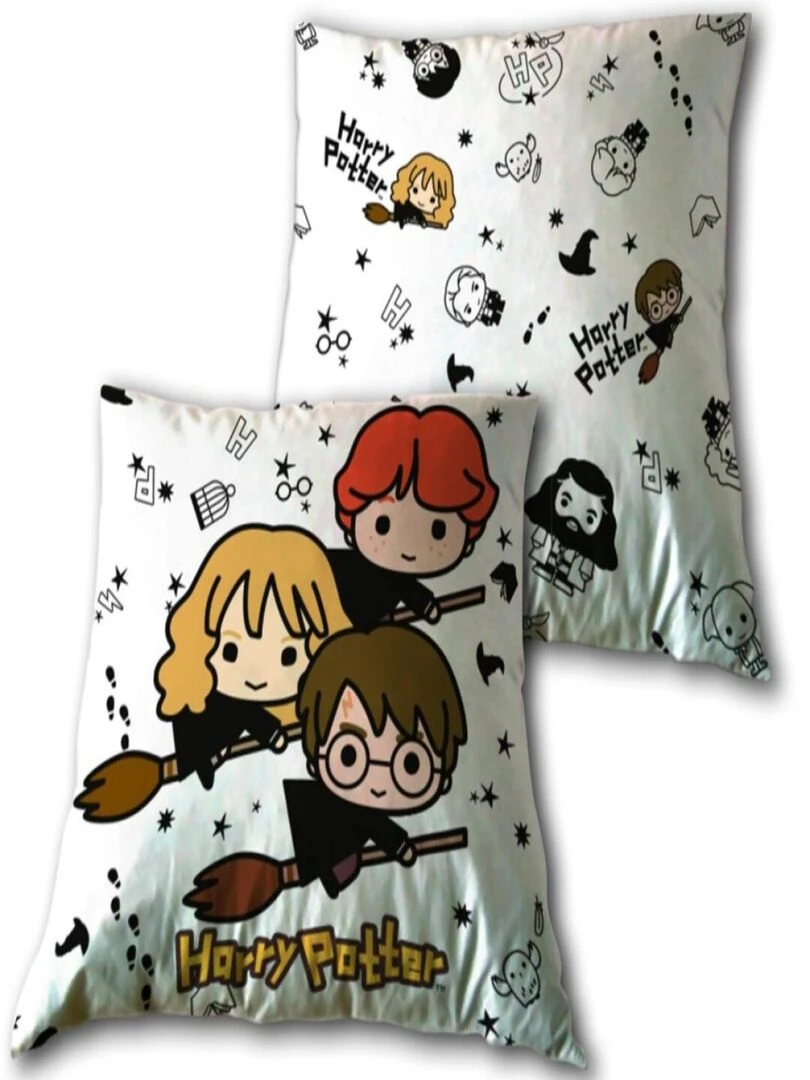 Coussin coton Enfant Tri Chibi Blanc