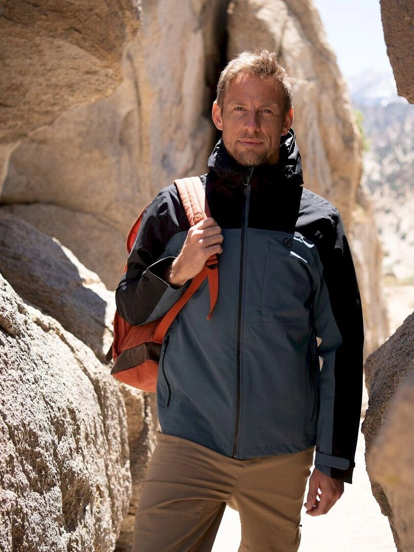 Dare 2B   Veste imperméable THE JENSON BUTTON EDIT   DILUENT   Bleu gris