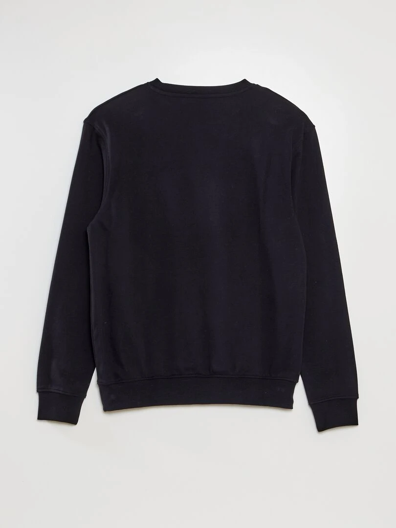 Sweat uni en molleton léger noir