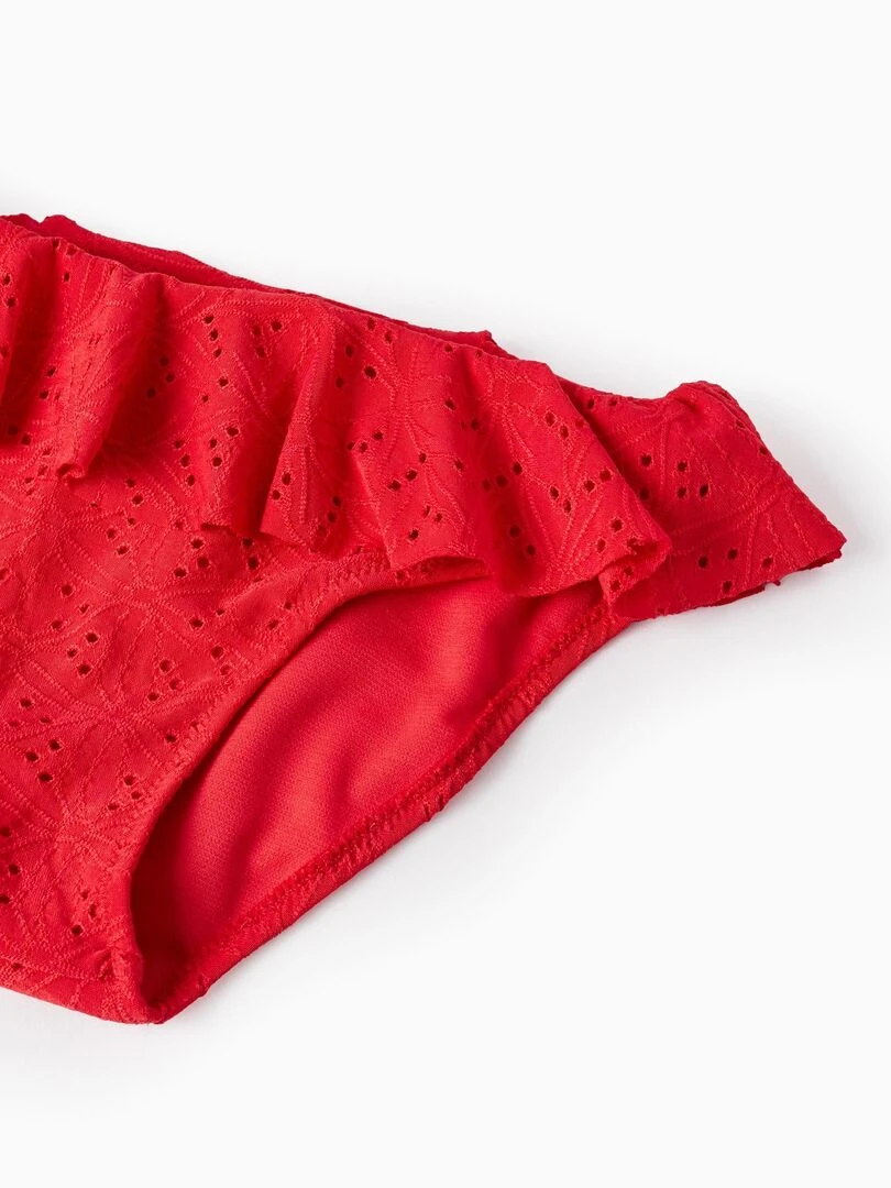 Bikini Avec Broderie Anglaise Pour Fille  PICASSO   Rouge