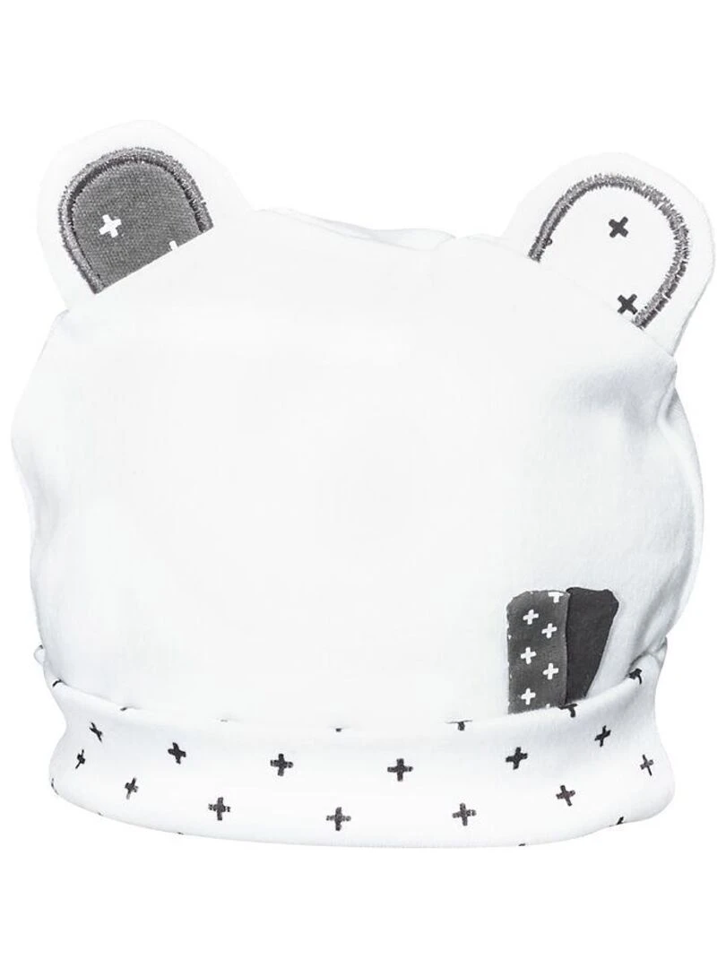 Bonnet de naissance en coton SAUTHON Blanc