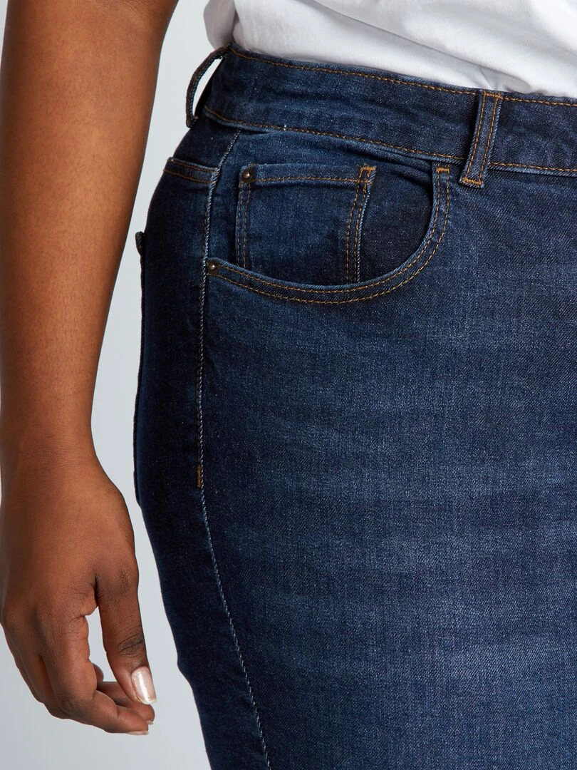 Jean slim taille haute   L28   brut