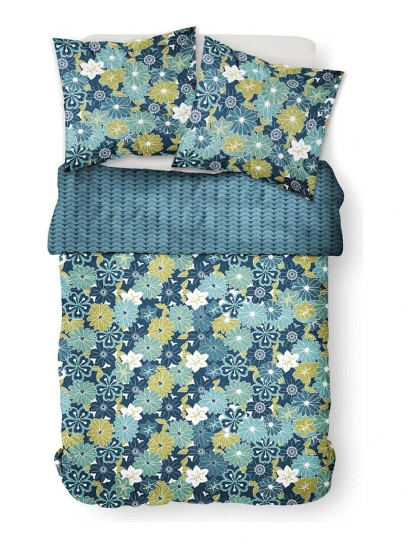 Housse de couette 220x240 Crazy 1.6 + 2 taies Bleu