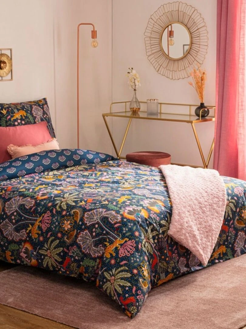 Housse de couette 240x220 Sonador + 2 taies 100% coton 57 fils Bleu