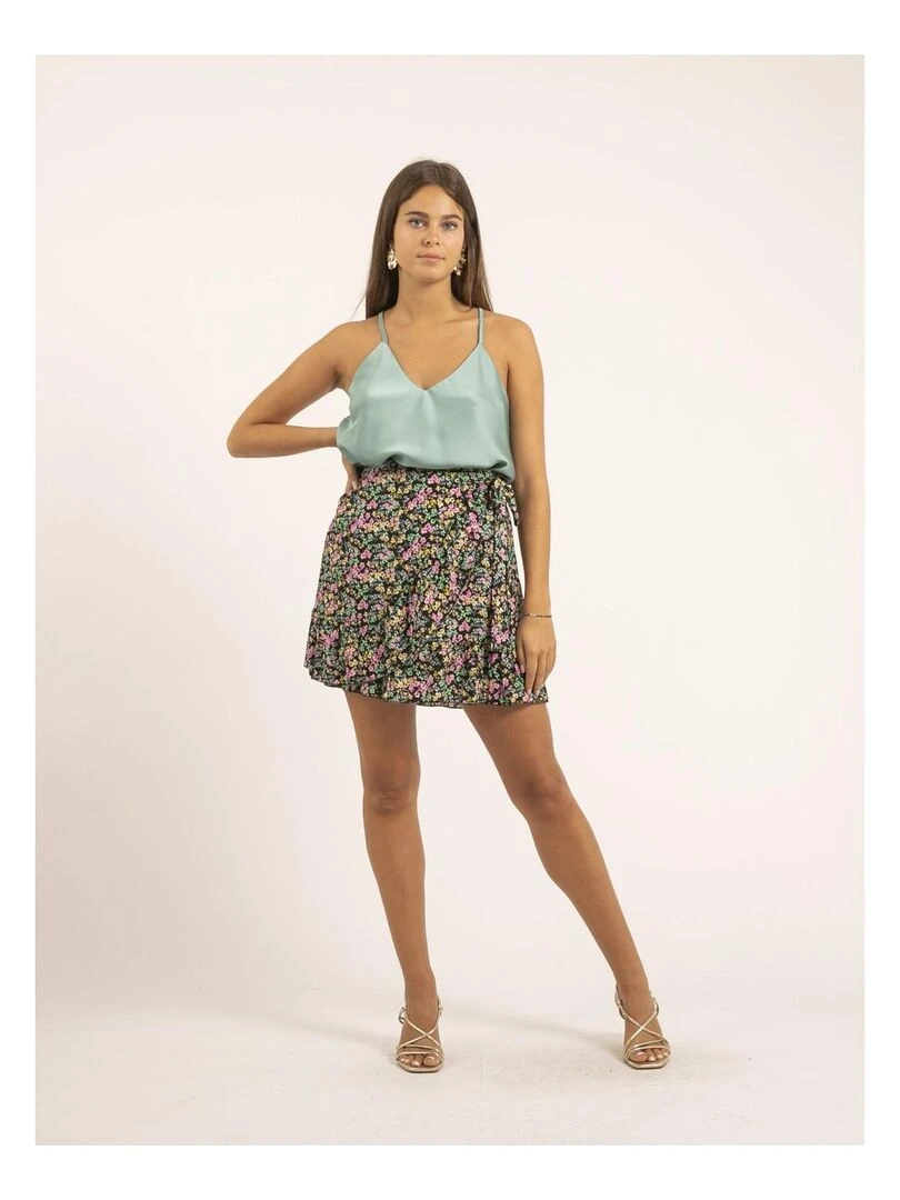Jupe courte motifs XELPA   Noir