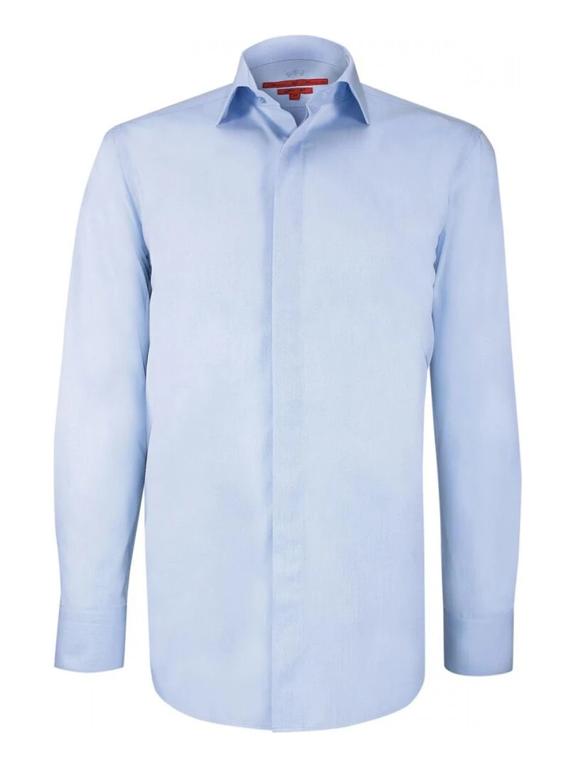 Chemise cérémonie tissu armuré CEREMONY Bleu