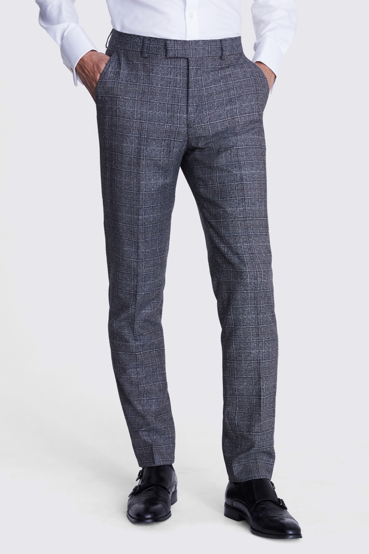 Italian Slim Fit Grey Check Jacket    Buy Online at Moss