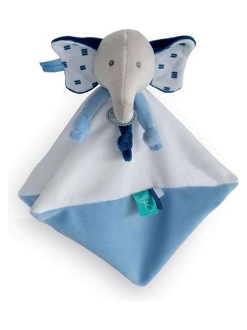Doudou Babynat Elephant Bleu Plat Edgar & Eglantine Bleu