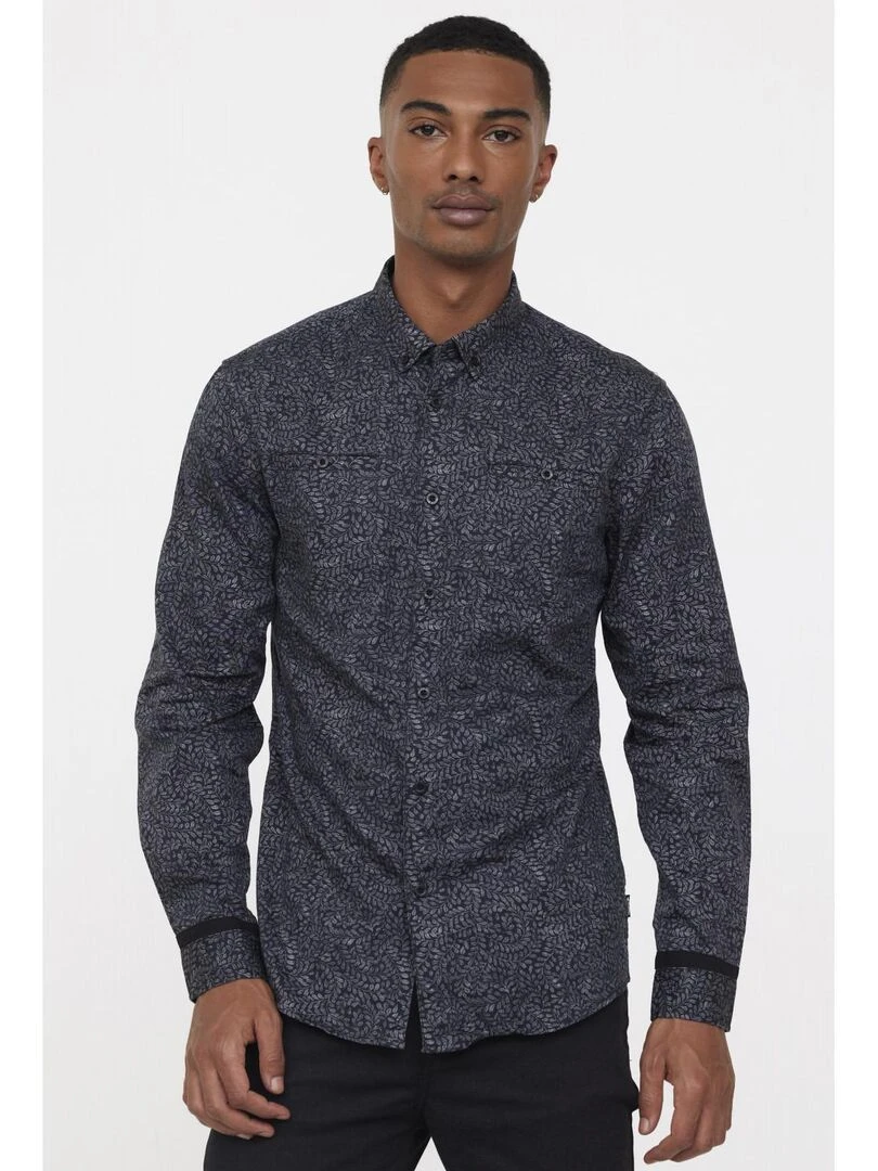 Lee Cooper Chemise manches longues coton slim DIMITRI Noir