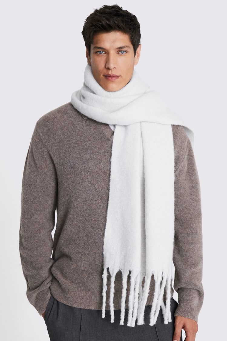 Nimbus Grey Brushed Oversized Scarf Buy Online at Moss