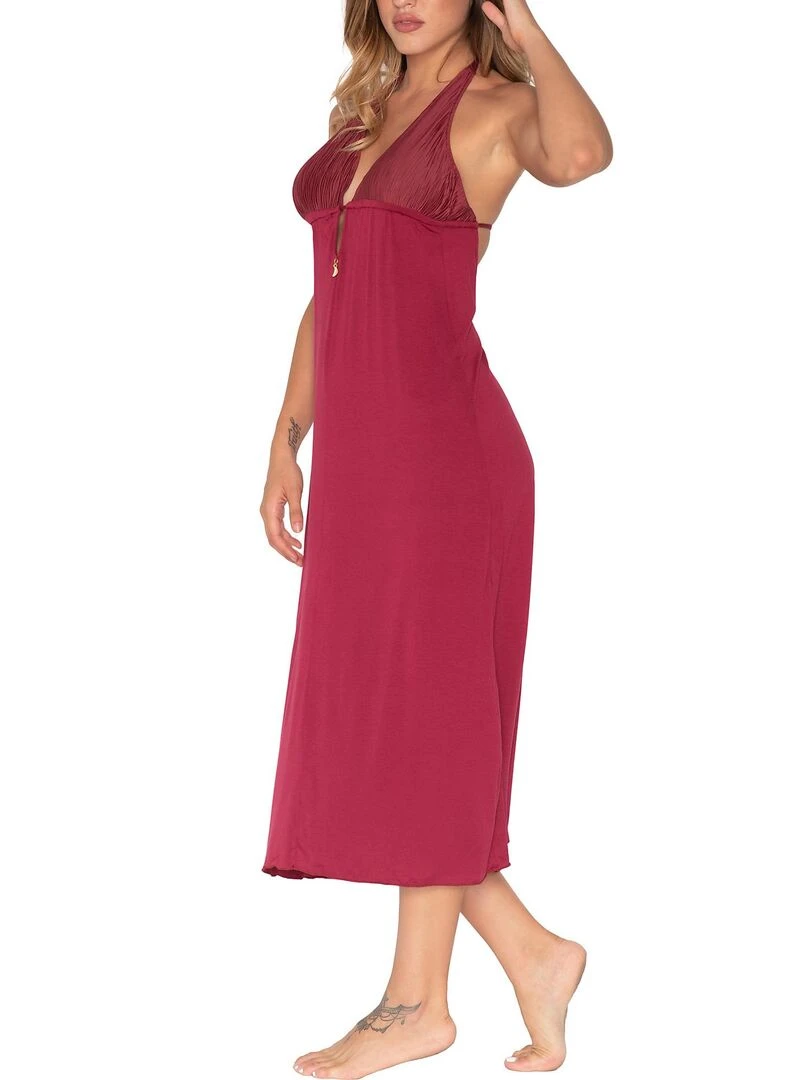 Robe longue estivale Scarlet   Bordeaux