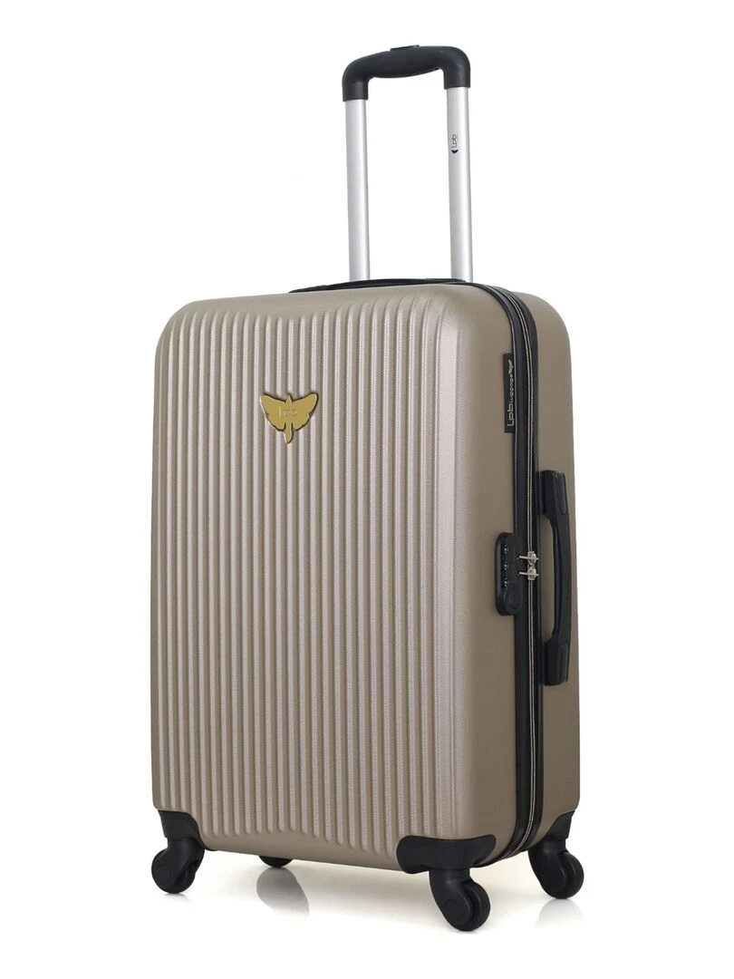 LPB LUGGAGE VALISE WEEKEND ABS AGATA 4 ROUES 65 CM Beige