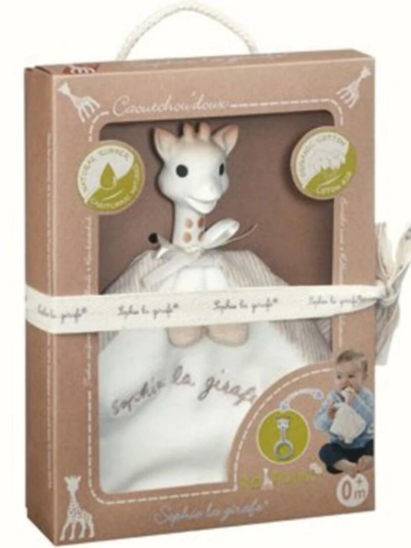 Doudou + anneau de dentition Caoutchou'doux Sophie la girafe So'pure   N/A