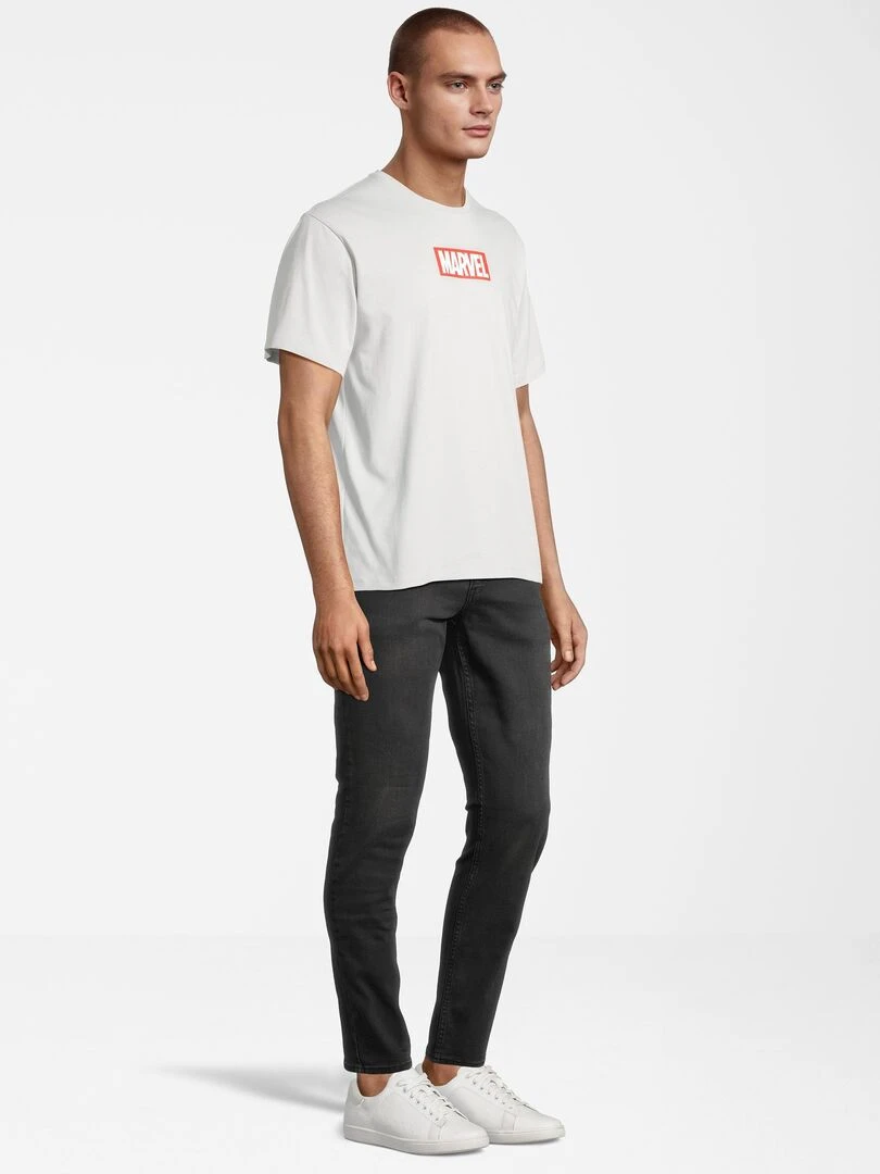 T shirt adulte effet délavé Avengers Marvel   100% Coton   Gris   L   Gris