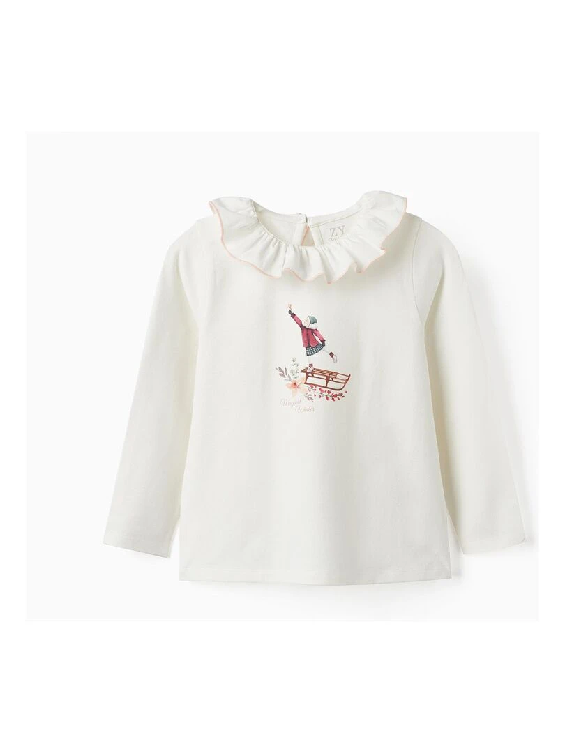 T shirt à manches longues the voyage 'Zippy' Blanc