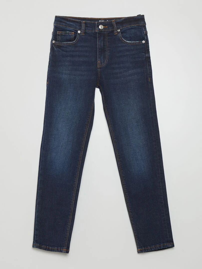 Jean slim taille ajustable Bleu
