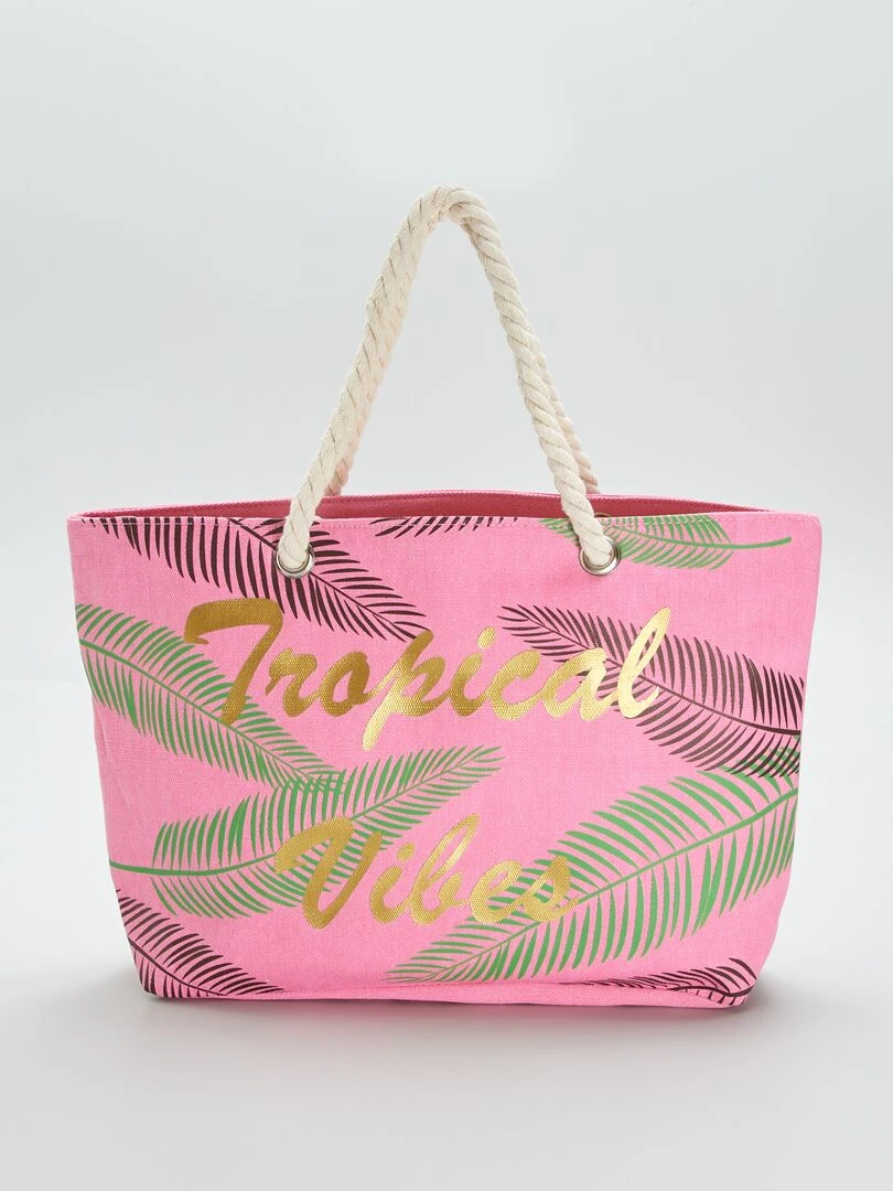 Sac cabas 'Tropical Vibes'   Rose
