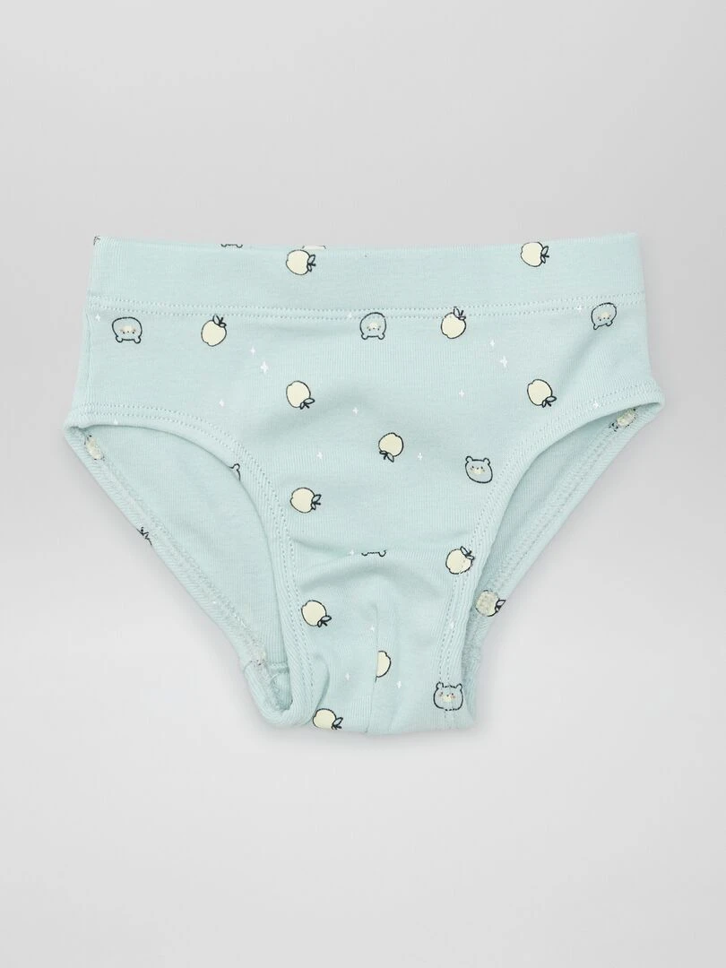 Lot de 3 slips imprimés Blanc/vert/jaune