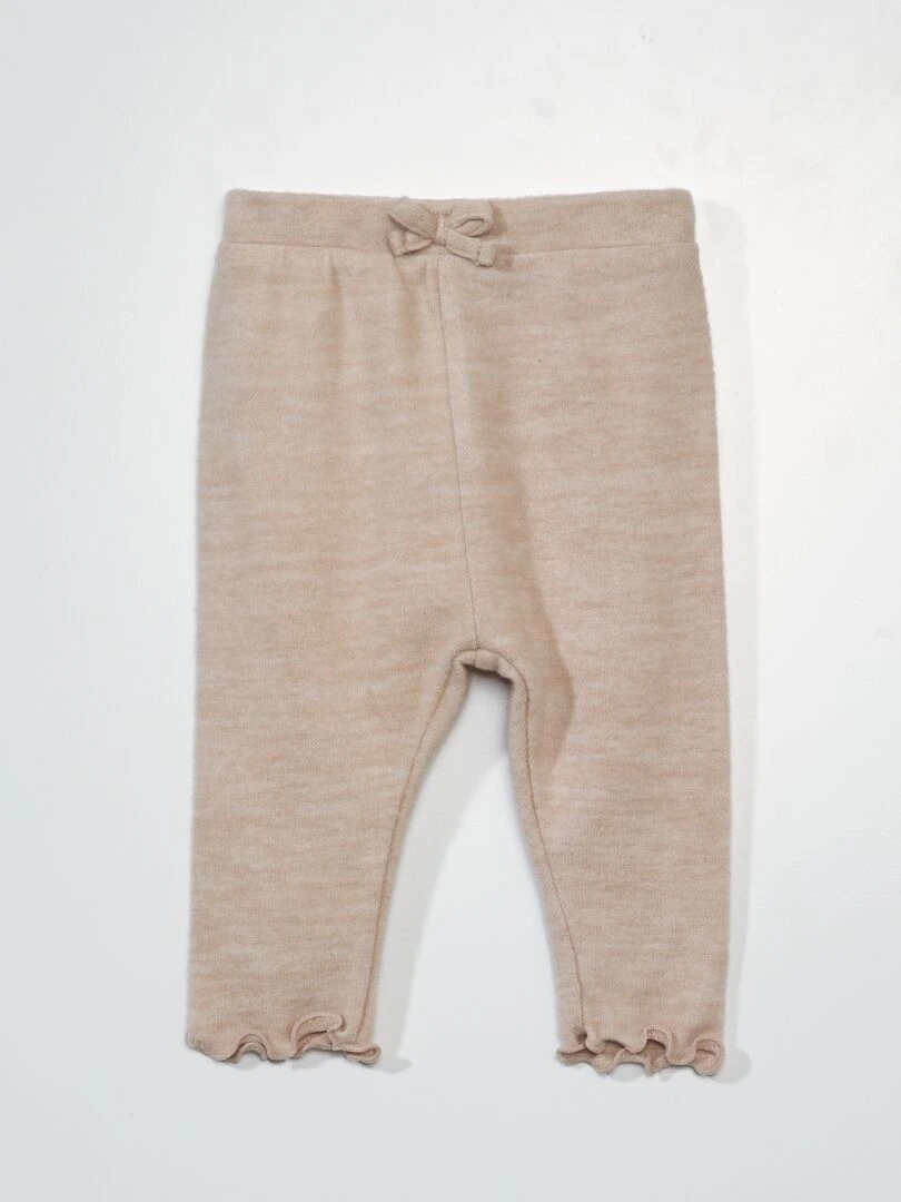 Sweat et legging en maille douce   2 pièces   Beige