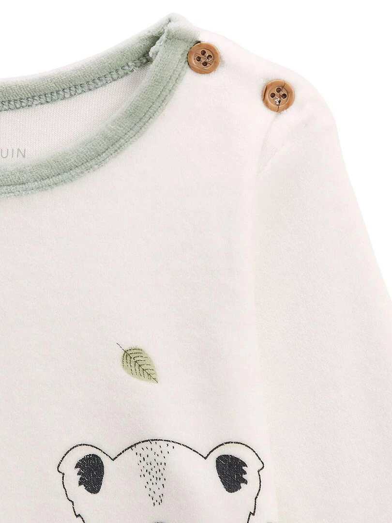 Pyjama bébé 2 pièces en velours Noah   Vert