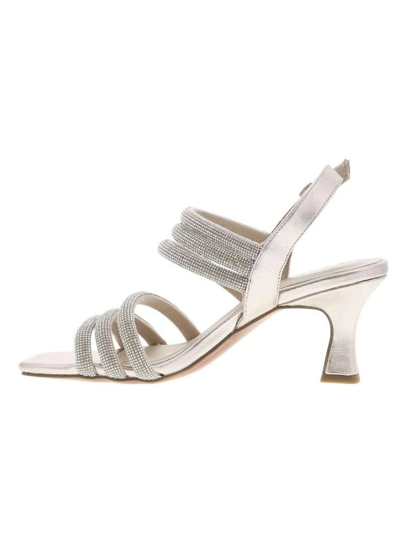 MARCO TOZZI   Nu pieds talon entonnoir   Gris