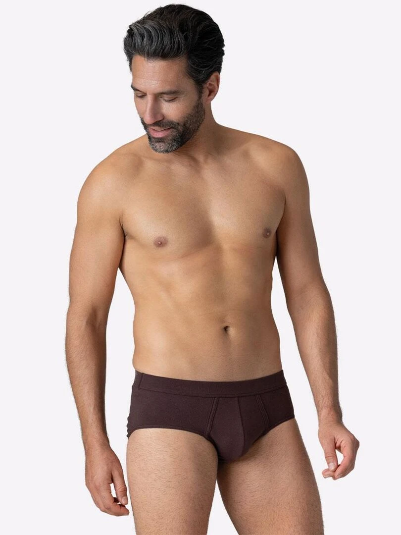 Lot de 2 slips homme Fusion   Noir Marron