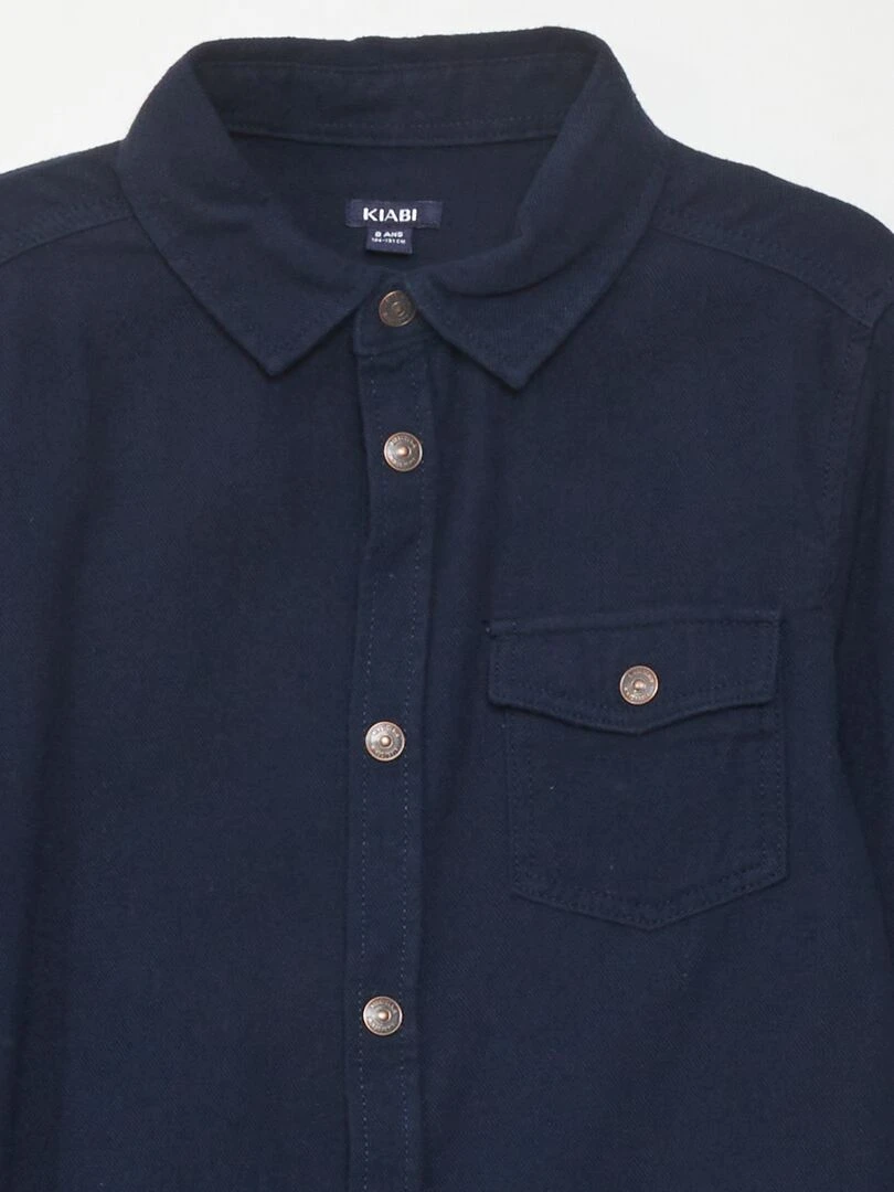 Chemise en flanelle   Bleu marine