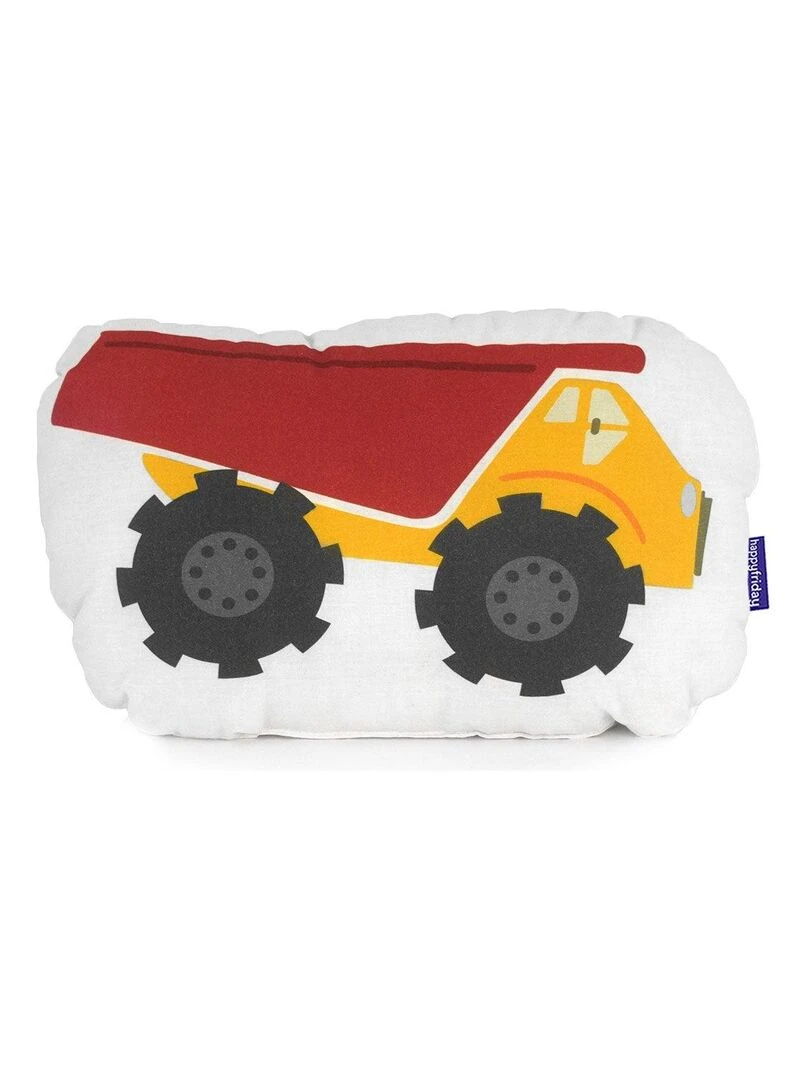 Coussin Machinery "Happyfriday" Blanc