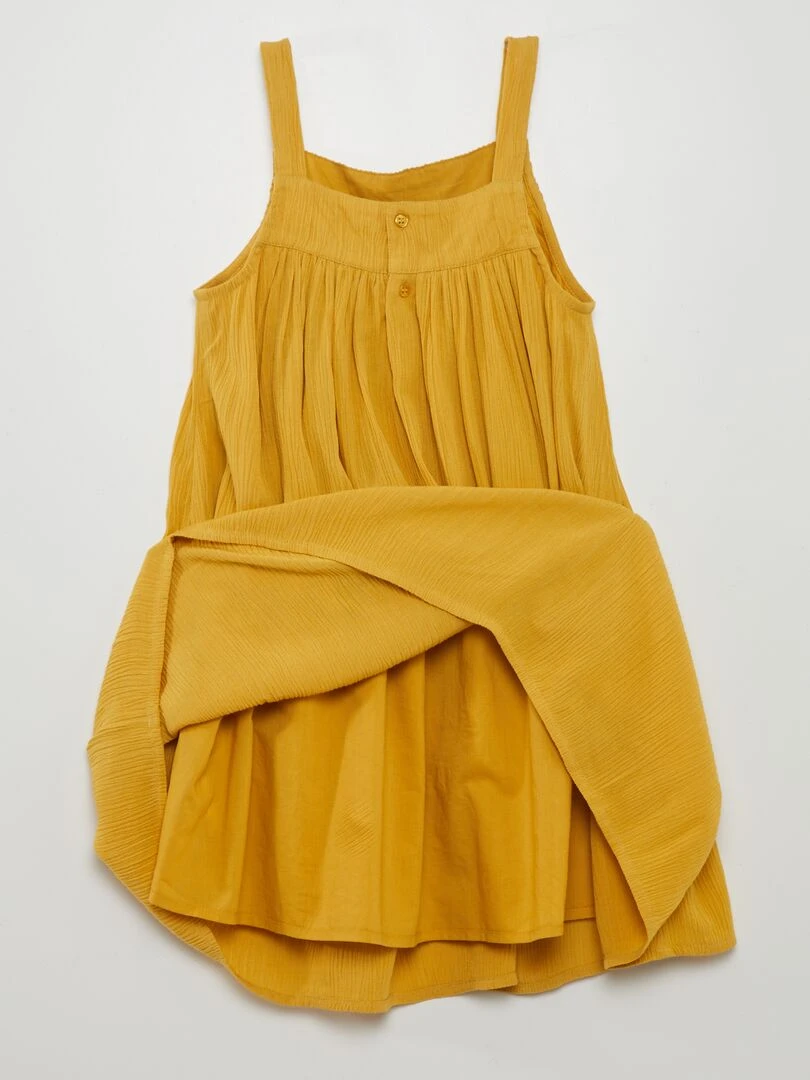 Robe fluide en crêpe   Jaune