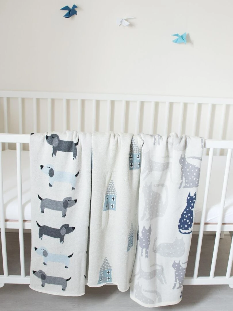 Couverture pour bébé   MAISONS   Ecru