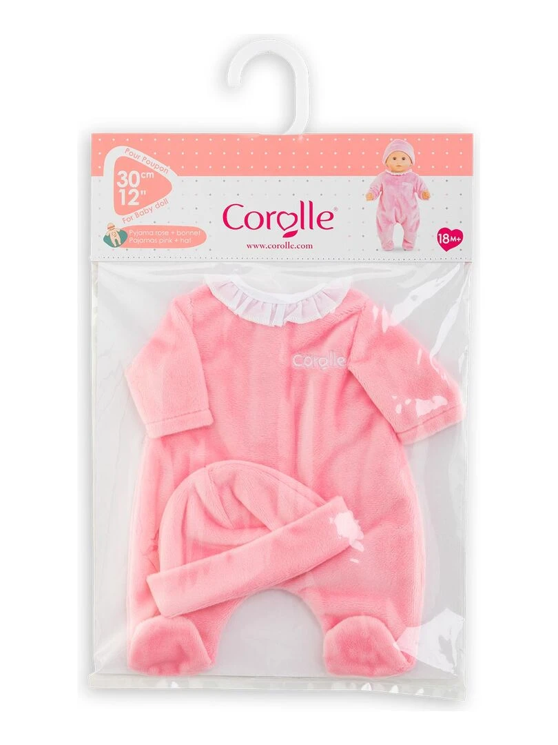Pyjama rose et bonnet pour poupon 30 cm   N/A