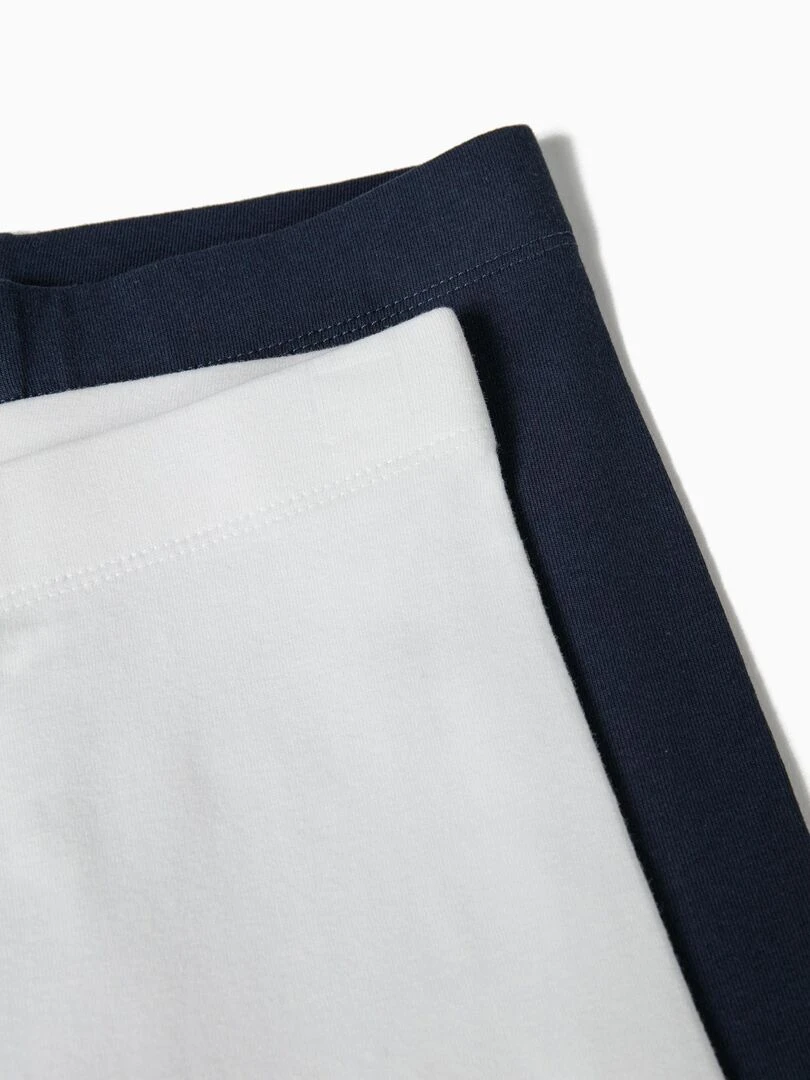 Pack 2 Paires de Leggings pour Fille  DISRUPTION   Blanc