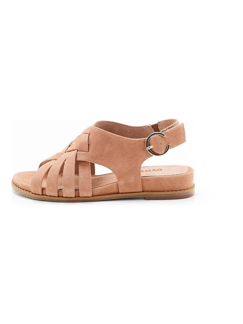 Sandales multibrides croisées Damart Camel