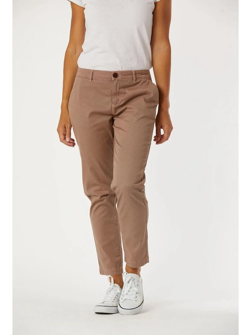 Lee Cooper   Pantalon coton chino fit JANNY   Marron