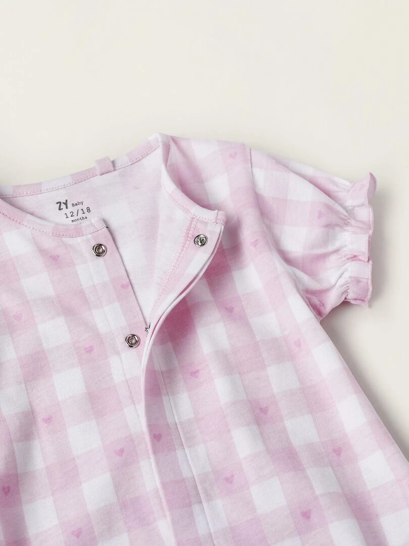 Pyjama Combinaison pour Bébé Fille manches longues ESSENTIALS LINE   Rose clair