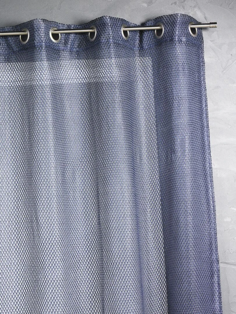 Voilage en organza fantaisie Effet "résille" Bleu