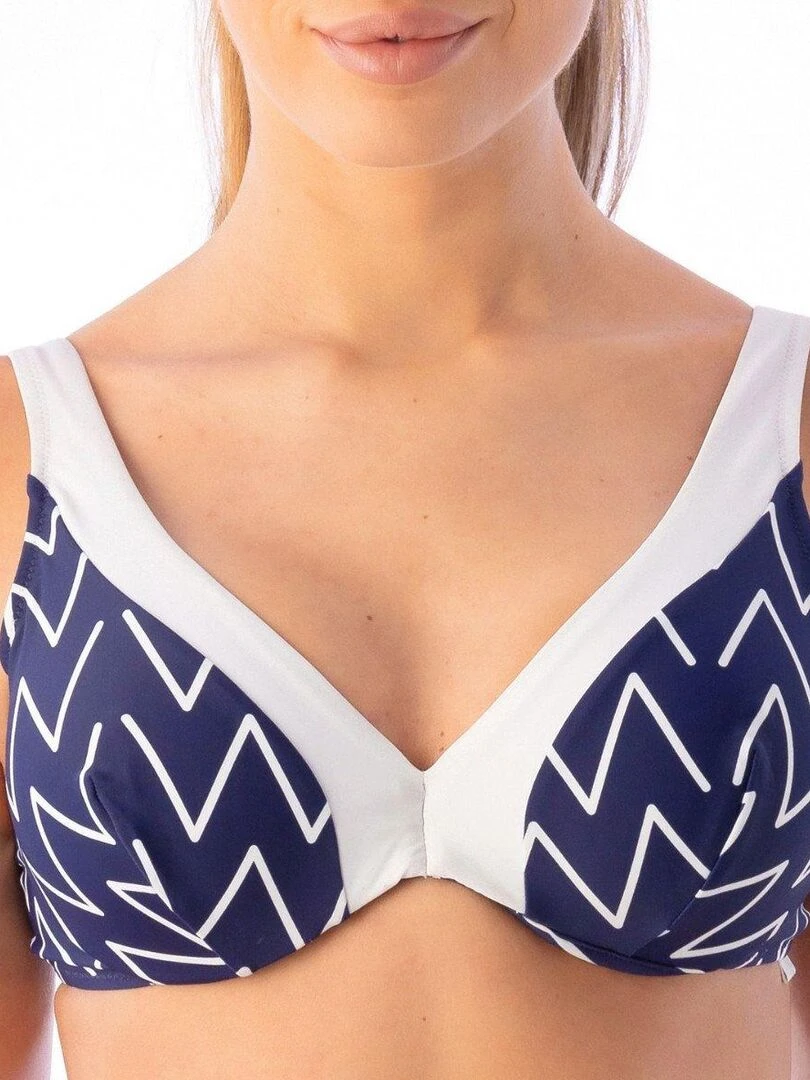 Haut de maillot de bain foulard Frida Bleu