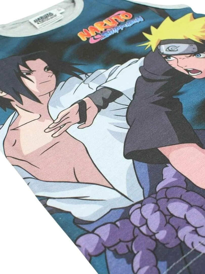 Disney   T shirt garçon imprimé Naruto en coton   Gris
